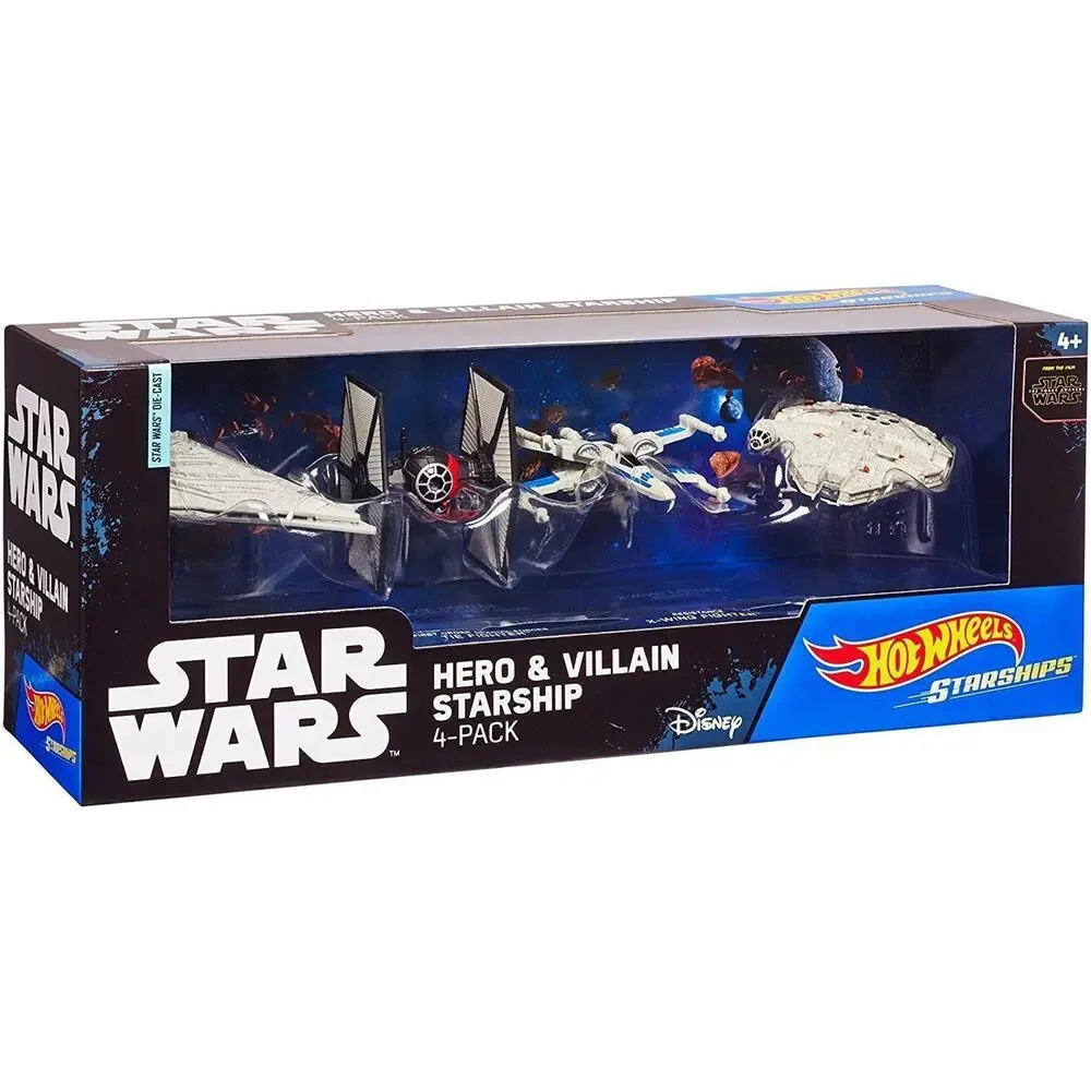 Hot Wheels Star Wars The Force Awakens Hero & Villain Starship 4-Pack